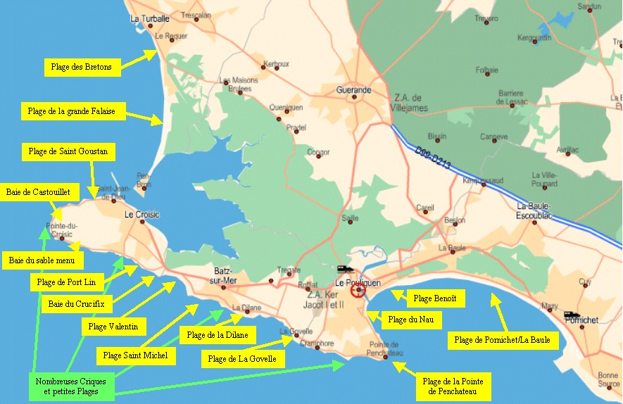 Plages aux environs du Pouliguen