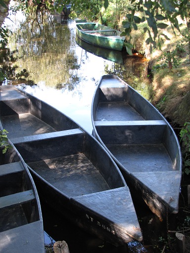 Barques dans les Marais Salants de Brière