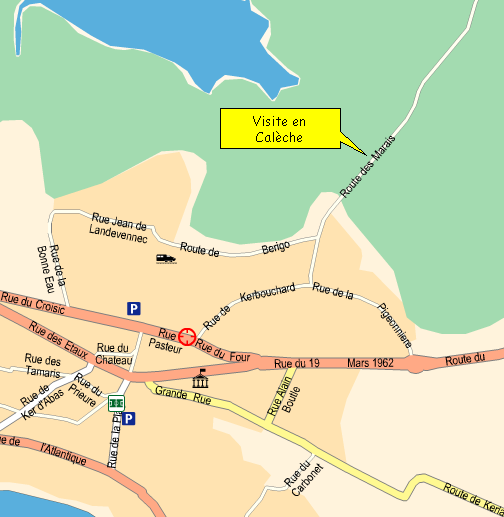 Marais Salants en calèche - plan d'accès