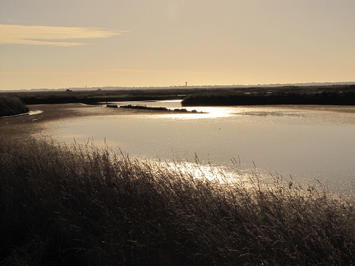 Coucher de soleil sur les marais salants