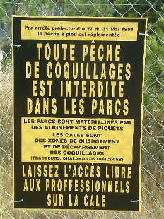 Affichage à l'entrée des traicts