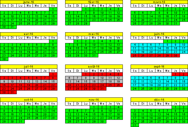 Tarifs et Disponibilté